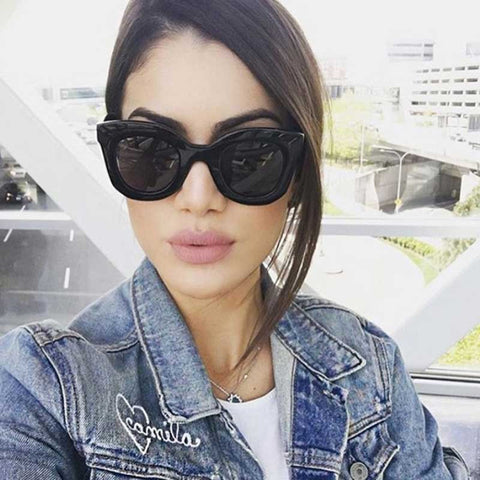 Oversized Sunglasses Women Cat Eye Big Frame Sun glasses Ladies Vintage Cheap Cateye Glasses Fashion Female Coating Lens Shades
