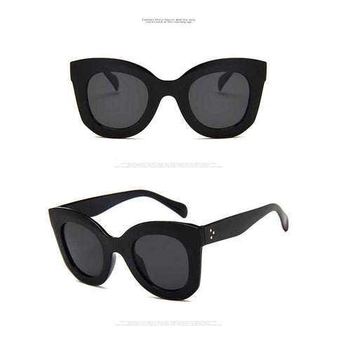 Oversized Sunglasses Women Cat Eye Big Frame Sun glasses Ladies Vintage Cheap Cateye Glasses Fashion Female Coating Lens Shades