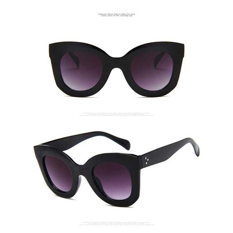 Oversized Sunglasses Women Cat Eye Big Frame Sun glasses Ladies Vintage Cheap Cateye Glasses Fashion Female Coating Lens Shades