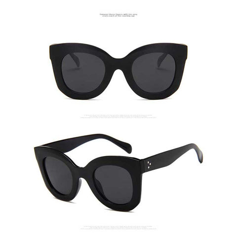 Oversized Sunglasses Women Cat Eye Big Frame Sun glasses Ladies Vintage Cheap Cateye Glasses Fashion Female Coating Lens Shades