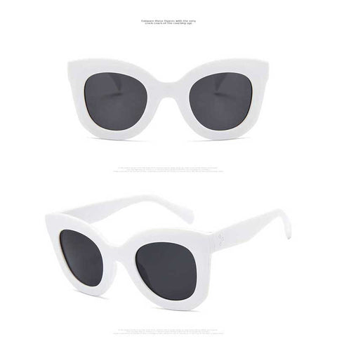 Oversized Sunglasses Women Cat Eye Big Frame Sun glasses Ladies Vintage Cheap Cateye Glasses Fashion Female Coating Lens Shades