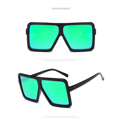 Big Size Sunglasses Women Brand Designer Oversized Vintage Sun Glasses For Female Fashion Square Shades Retro Coating Glasses