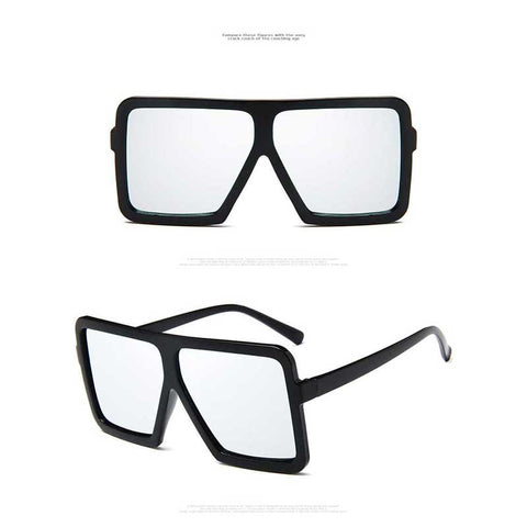 Big Size Sunglasses Women Brand Designer Oversized Vintage Sun Glasses For Female Fashion Square Shades Retro Coating Glasses