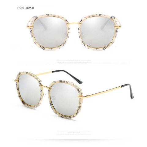 New Sunglasses Women Retro Square Polarized Round Sun glasses for Female Colorful Coating Glasses Fashion Vintage Driving Shades
