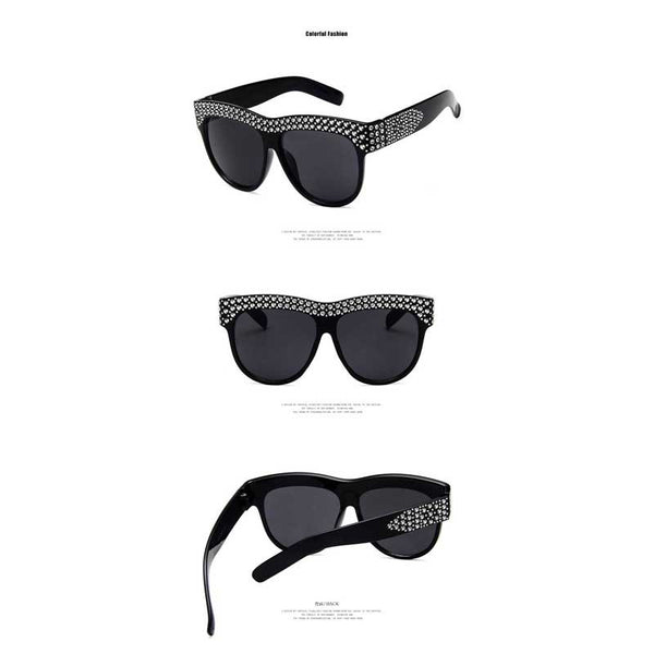 Rhinestone Square Sunglasses Women 2018 New Oversized Diamond Sun glasses Female One Piece Glasses Vintage Shades Retro Eyewear
