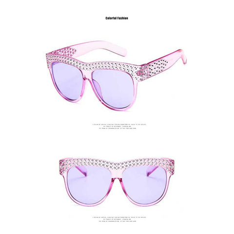 Rhinestone Square Sunglasses Women 2018 New Oversized Diamond Sun glasses Female One Piece Glasses Vintage Shades Retro Eyewear