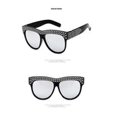 Rhinestone Square Sunglasses Women 2018 New Oversized Diamond Sun glasses Female One Piece Glasses Vintage Shades Retro Eyewear