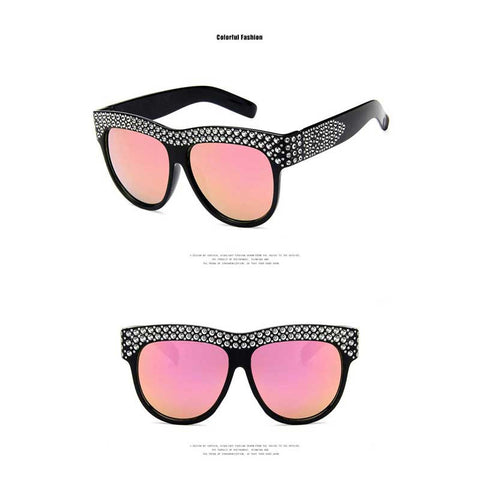 Rhinestone Square Sunglasses Women 2018 New Oversized Diamond Sun glasses Female One Piece Glasses Vintage Shades Retro Eyewear