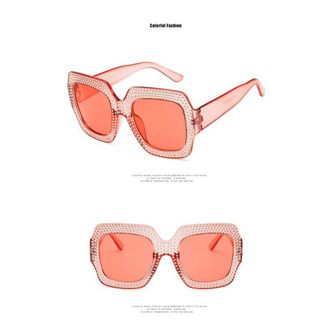 Square Sunglasses Women 2018 Vintage Oversized Crystal Sun Glasses Ladies Luxury Brand Designer Diamond Retro Big Frame Shades