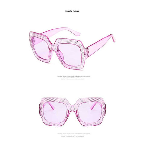 Square Sunglasses Women 2018 Vintage Oversized Crystal Sun Glasses Ladies Luxury Brand Designer Diamond Retro Big Frame Shades