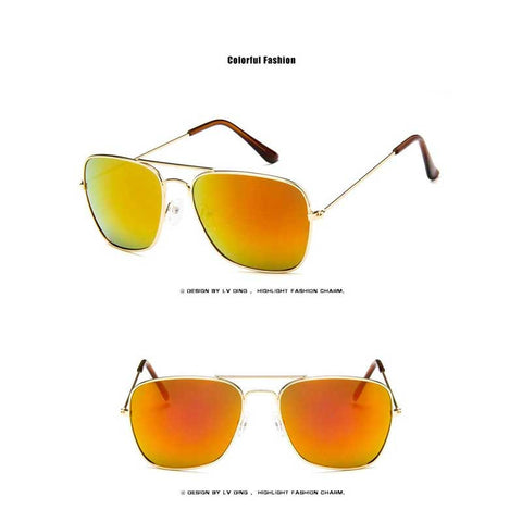 Sunglasses Women Brand Design Vintage Pilot Coating Glasses Men Square Frame Sun glasses Fashion Driving Shades Retro Eyewear