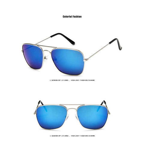 Sunglasses Women Brand Design Vintage Pilot Coating Glasses Men Square Frame Sun glasses Fashion Driving Shades Retro Eyewear