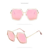 Oversized Square Sun Glasses Women Crystal Sunglasses Luxury Brand Designer Stylish Female Retro Big Frame Mirror Shiny Glasses
