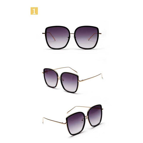 Square Sunglasses Women 2018 Pink Lens Glasses Vintage Oversized Sun glasses for Ladies Ocean Clear Eyewear Fashion Retro Shades