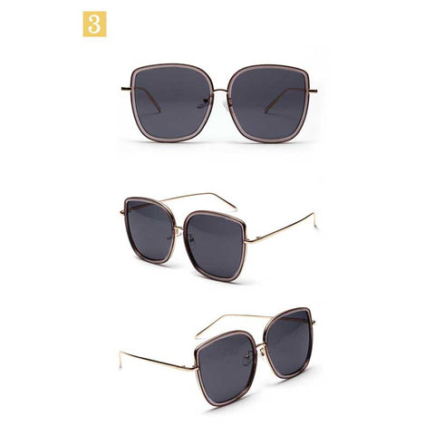 Square Sunglasses Women 2018 Pink Lens Glasses Vintage Oversized Sun glasses for Ladies Ocean Clear Eyewear Fashion Retro Shades