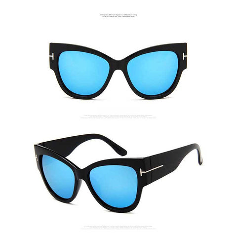 Oversized Sunglasses Women Cat Eye 2018 Brand Designer Vintage Cateye Sun glasses Trendy Retro Female Sunglass Classic T Glasses