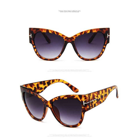 Oversized Sunglasses Women Cat Eye 2018 Brand Designer Vintage Cateye Sun glasses Trendy Retro Female Sunglass Classic T Glasses