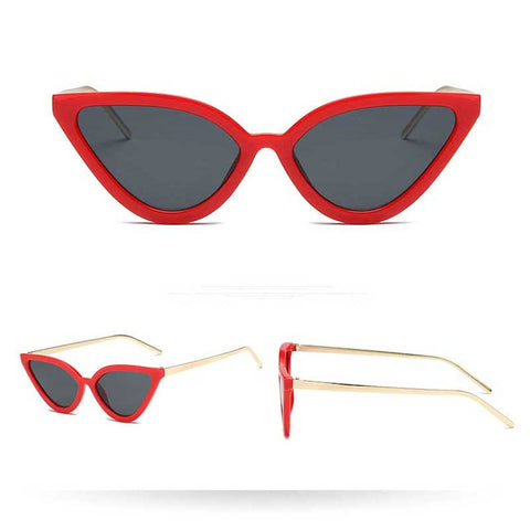 Sunglasses Women 2018 Brand Designer Fashion Sexy Vintage Small Cateye Sun glasses for Female New Retro Cat Eye Coating Glasses