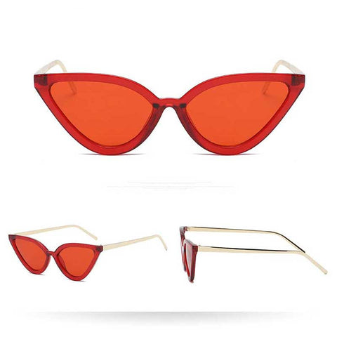 Sunglasses Women 2018 Brand Designer Fashion Sexy Vintage Small Cateye Sun glasses for Female New Retro Cat Eye Coating Glasses