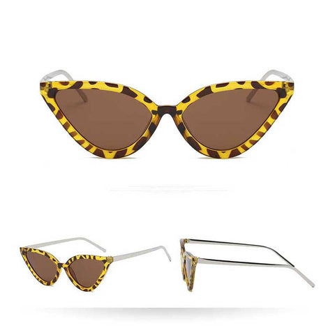 Sunglasses Women 2018 Brand Designer Fashion Sexy Vintage Small Cateye Sun glasses for Female New Retro Cat Eye Coating Glasses