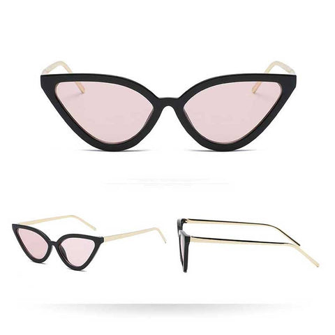 Sunglasses Women 2018 Brand Designer Fashion Sexy Vintage Small Cateye Sun glasses for Female New Retro Cat Eye Coating Glasses