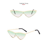 Triangle Sunglasses Fashion 2018 Glasses Women One Piece Vintage Sun glasses Ladies Brand Designer Retro Alloy Triangle Eyewear