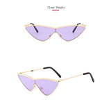 Triangle Sunglasses Fashion 2018 Glasses Women One Piece Vintage Sun glasses Ladies Brand Designer Retro Alloy Triangle Eyewear