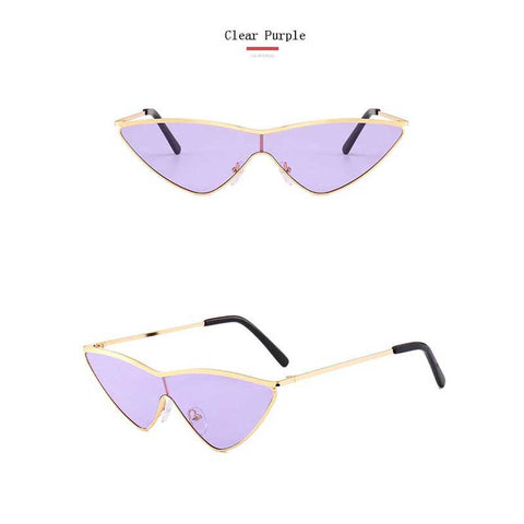 Triangle Sunglasses Fashion 2018 Glasses Women One Piece Vintage Sun glasses Ladies Brand Designer Retro Alloy Triangle Eyewear