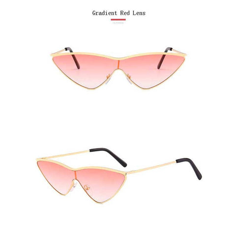 Triangle Sunglasses Fashion 2018 Glasses Women One Piece Vintage Sun glasses Ladies Brand Designer Retro Alloy Triangle Eyewear
