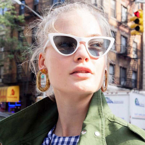 Cateye Sunglasses for Women Brand Designer 2018 New Small Vintage Cat eye Sun glasses Female Fashion Retro Eyewear UV400 Shades