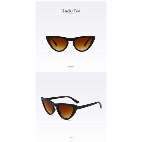 Cateye Sunglasses for Women Brand Designer 2018 New Small Vintage Cat eye Sun glasses Female Fashion Retro Eyewear UV400 Shades