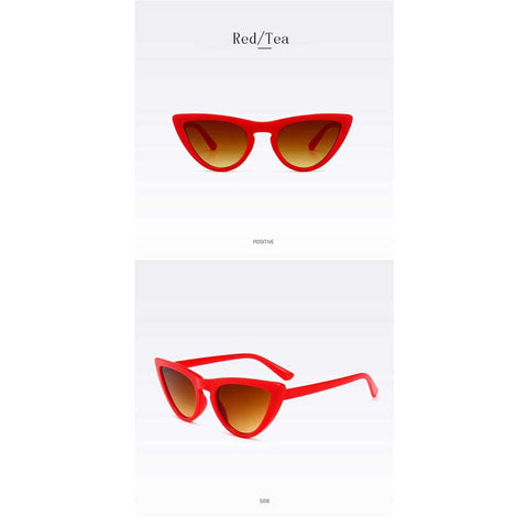 Cateye Sunglasses for Women Brand Designer 2018 New Small Vintage Cat eye Sun glasses Female Fashion Retro Eyewear UV400 Shades
