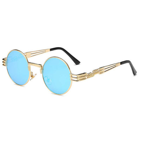 Steampunk Sunglasses Men Gothic Round Shades Retro Coating Glasses Fashion Women Steam punk Sun glasses Male Vintage Eyewear
