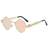 Steampunk Sunglasses Men Gothic Round Shades Retro Coating Glasses Fashion Women Steam punk Sun glasses Male Vintage Eyewear