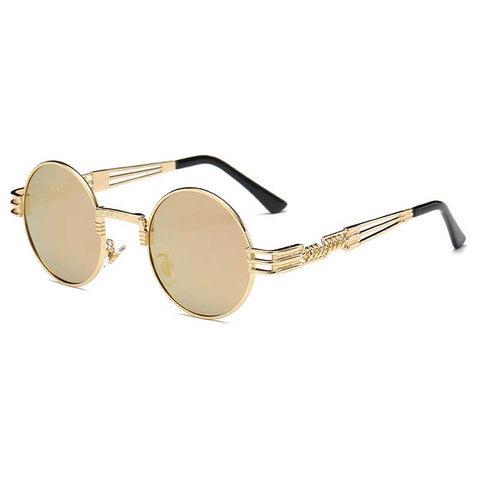 Steampunk Sunglasses Men Gothic Round Shades Retro Coating Glasses Fashion Women Steam punk Sun glasses Male Vintage Eyewear