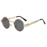 Steampunk Sunglasses Men Gothic Round Shades Retro Coating Glasses Fashion Women Steam punk Sun glasses Male Vintage Eyewear