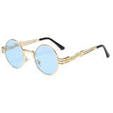 Steampunk Sunglasses Men Gothic Round Shades Retro Coating Glasses Fashion Women Steam punk Sun glasses Male Vintage Eyewear