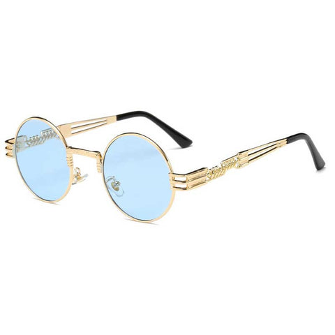 Steampunk Sunglasses Men Gothic Round Shades Retro Coating Glasses Fashion Women Steam punk Sun glasses Male Vintage Eyewear