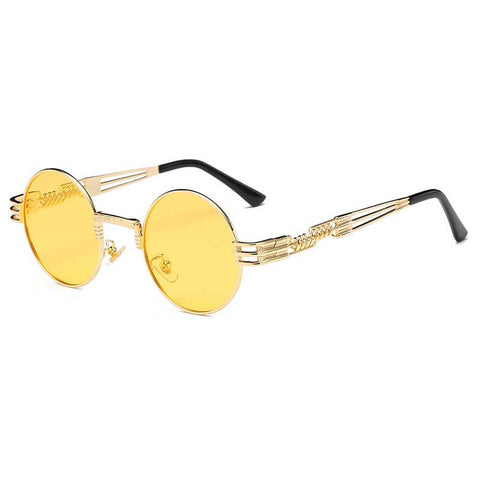 Steampunk Sunglasses Men Gothic Round Shades Retro Coating Glasses Fashion Women Steam punk Sun glasses Male Vintage Eyewear