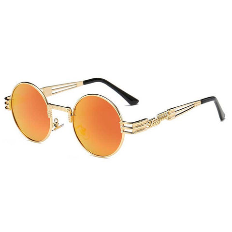 Steampunk Sunglasses Men Gothic Round Shades Retro Coating Glasses Fashion Women Steam punk Sun glasses Male Vintage Eyewear