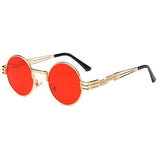 Steampunk Sunglasses Men Gothic Round Shades Retro Coating Glasses Fashion Women Steam punk Sun glasses Male Vintage Eyewear