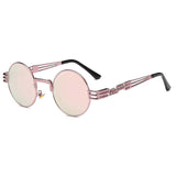 Steampunk Sunglasses Men Gothic Round Shades Retro Coating Glasses Fashion Women Steam punk Sun glasses Male Vintage Eyewear