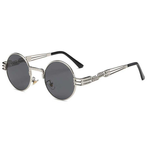 Steampunk Sunglasses Men Gothic Round Shades Retro Coating Glasses Fashion Women Steam punk Sun glasses Male Vintage Eyewear