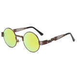 Steampunk Sunglasses Men Gothic Round Shades Retro Coating Glasses Fashion Women Steam punk Sun glasses Male Vintage Eyewear