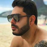 Sunglasses Men Retro Oversized Sun glasses Women Brand Designer 2018 Pilot Glasses Fashion Round Big Frame Eyewear UV400 Shades