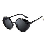 Gothic Steampunk Sunglasses Women Vintage Round Glasses Men Retro Coating Steam Punk Sun glasses Fashion High Quality Shades