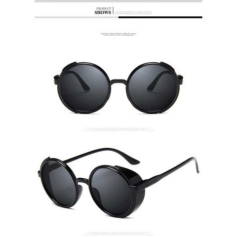 Gothic Steampunk Sunglasses Women Vintage Round Glasses Men Retro Coating Steam Punk Sun glasses Fashion High Quality Shades