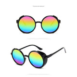 Gothic Steampunk Sunglasses Women Vintage Round Glasses Men Retro Coating Steam Punk Sun glasses Fashion High Quality Shades