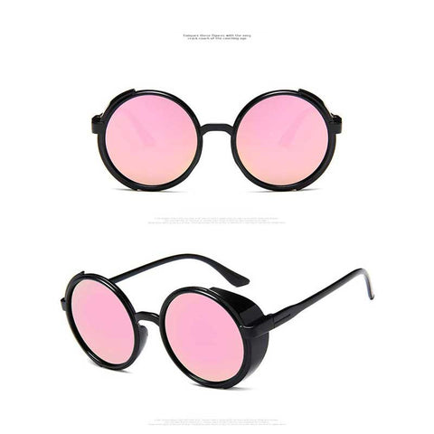 Gothic Steampunk Sunglasses Women Vintage Round Glasses Men Retro Coating Steam Punk Sun glasses Fashion High Quality Shades
