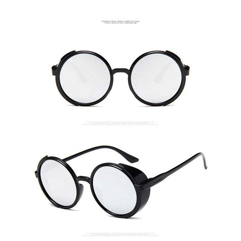 Gothic Steampunk Sunglasses Women Vintage Round Glasses Men Retro Coating Steam Punk Sun glasses Fashion High Quality Shades